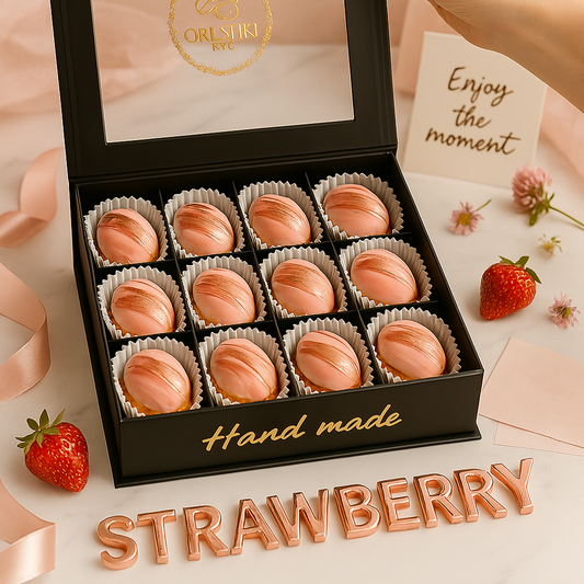 Strawberry Oreshki Gift Box — Buttery Cookies with Real Strawberry Cream