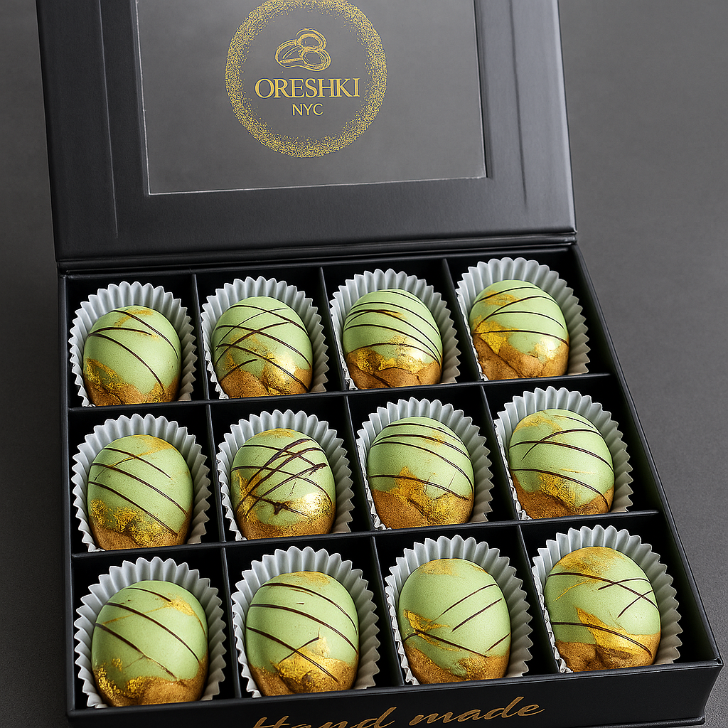 Pistachio Oreshki Box — Gourmet Filled Cookies