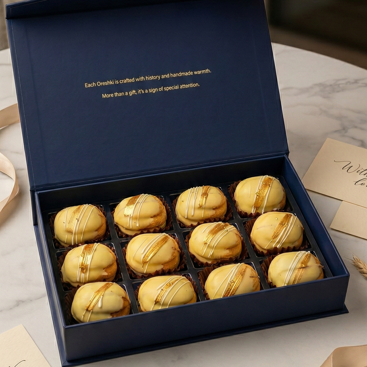 Lemon Zest Oreshki — Handcrafted Gourmet Cookie Gift Box – Oreshki
