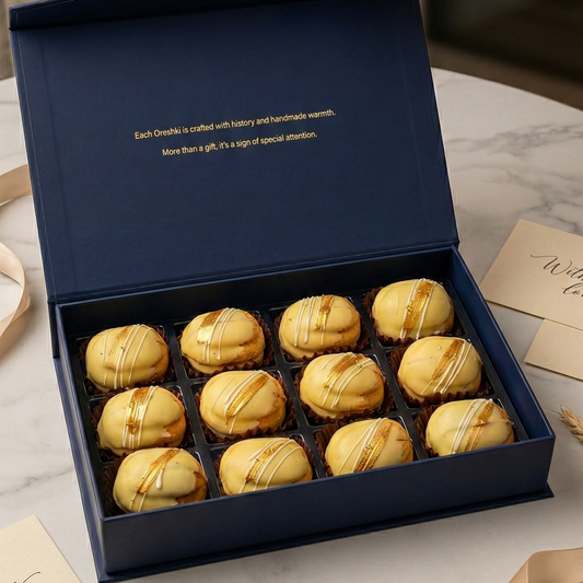 Lemon Oreshki Gift Box — Buttery Cookies with Bright Citrus Cream