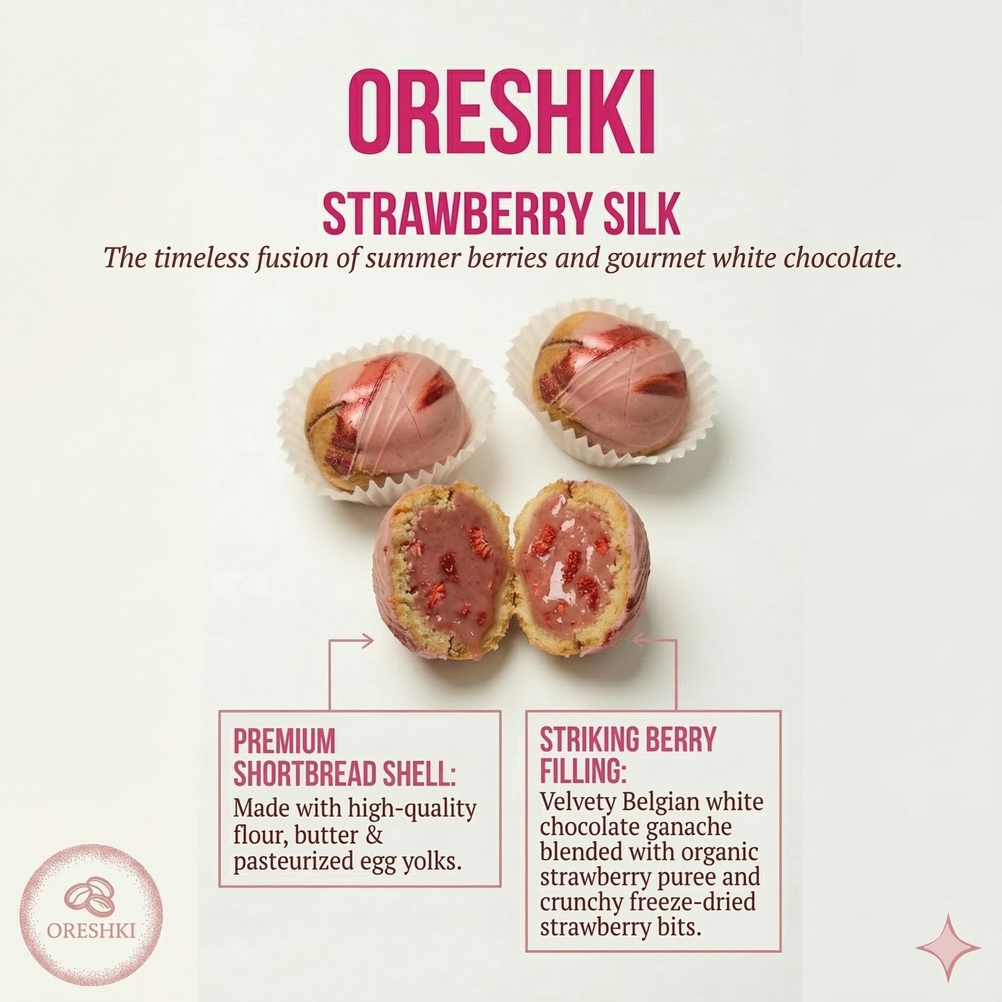 Strawberry Oreshki — Handcrafted Gourmet Cookie Gift Box