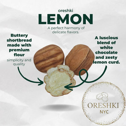 Lemon Oreshki Gift Box — Buttery Cookies with Bright Citrus Cream