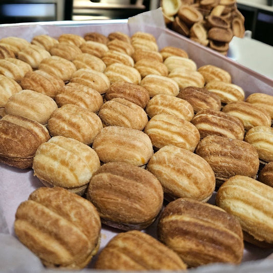 Oreshki Bulk Box — 32 Handmade Cookies with Creamy Caramel Filling (1.4 lb)